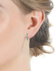 Carribean Blue Huggie Earrings