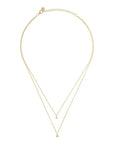 Double Strand Bezel Layering Necklace