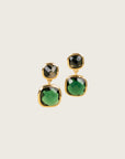 Basiri Earrings | Moss Agate - Green Tourmaline