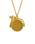 I Love You Spinning Disc Necklace