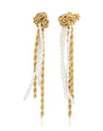 Brittany Chain Pearl Drop Earrings