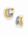 Conrad Pavé Hoops | Mixed Metal