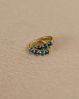 Dark Blue Opal Mini Hoops