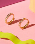 CZ Channel Huggie | 10K | Single