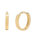 Flat Gold Huggies | 10K