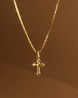 Heirloom Dotted Cross Necklace | Gold