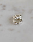 Arum Silver Hoops