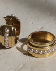 The Row Pearl Hoops