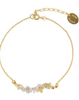 In-Line Garden Gathering Bracelet with Itsy Bitsy Bee