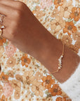 In-Line Garden Gathering Bracelet with Itsy Bitsy Bee