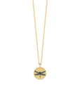 Inlay Pendant Necklace | Dragonfly Motif
