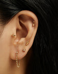 Manic Monday Flatback Stud | 14K | Single