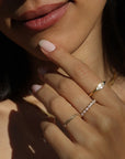 Marquise Signet Ring | White Topaz