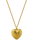 Floral Engraved Heart Necklace