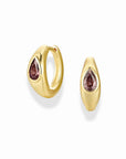 Tally Pear Huggie Hoops