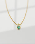 Sofia Slice Necklace | Emerald Necklaces Leah Alexandra
