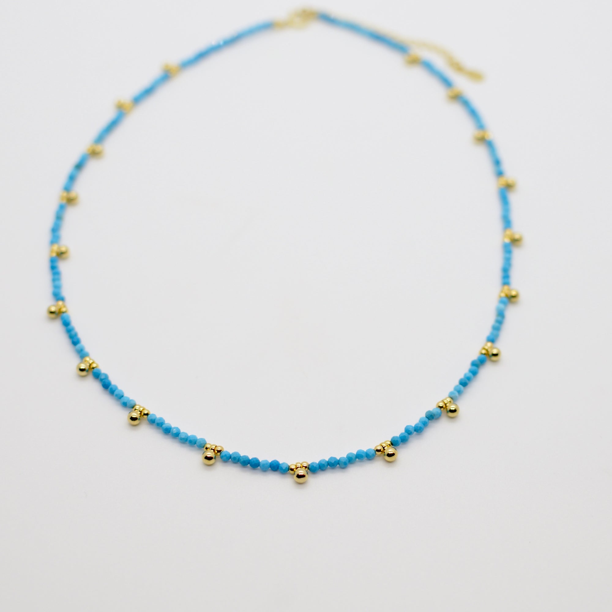 Khaya Beaded Gem Choker Necklaces P&K Turquoise