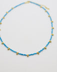 Khaya Beaded Gem Choker Necklaces P&K Turquoise