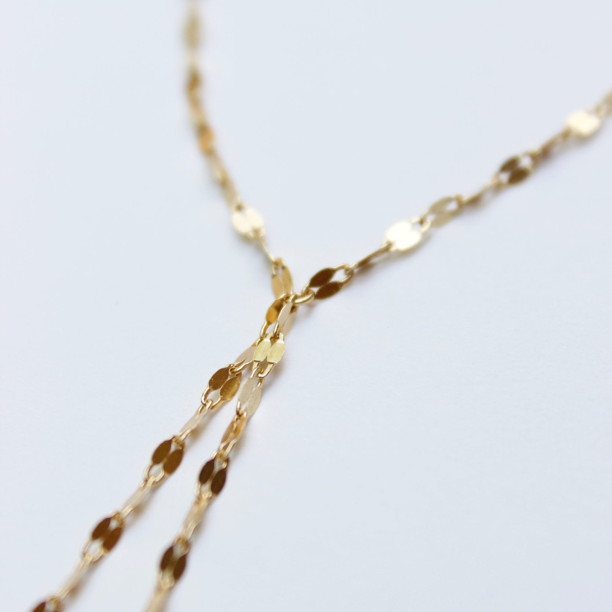 Double Strand Shimmer Coin Lariat Necklaces P&K