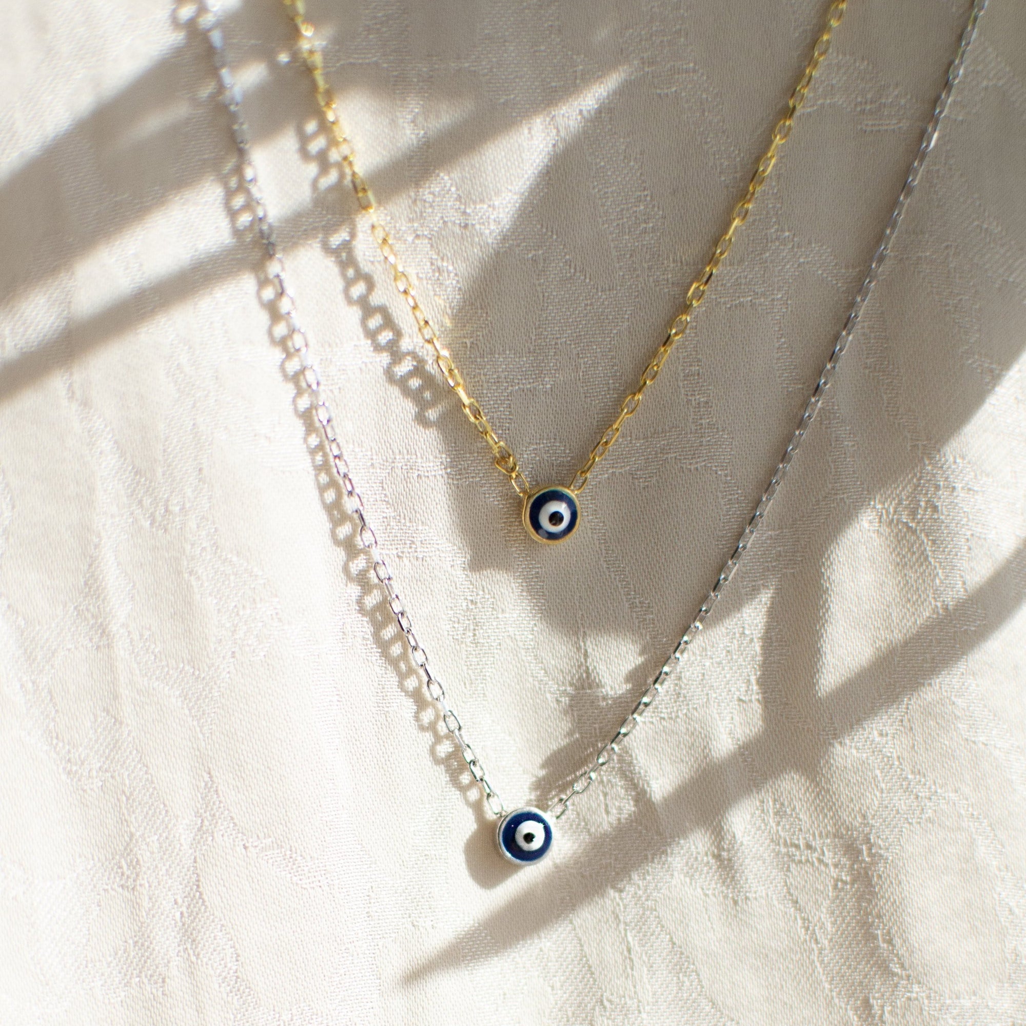 Teeny Tiny Enamel Eye Necklace Necklaces P&K