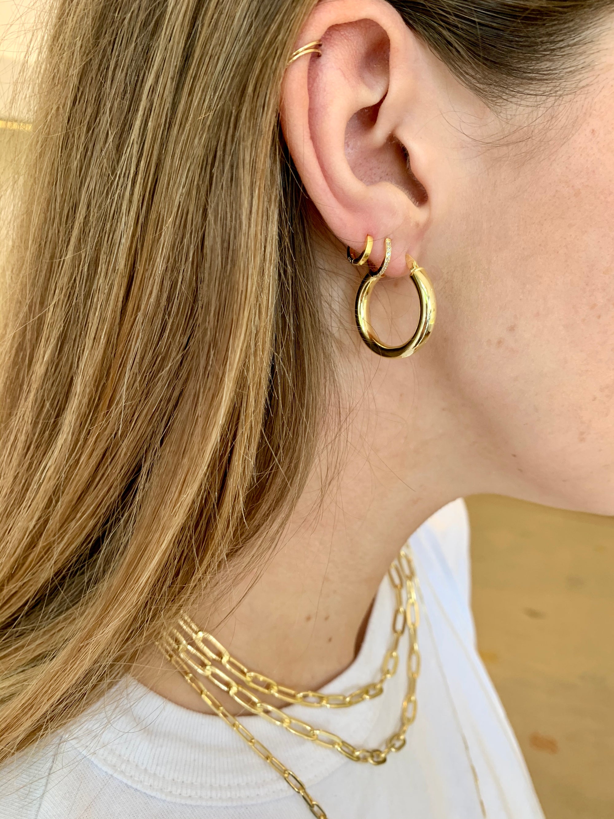 Lani Huggie Hoop Earring | Single Earrings P&K