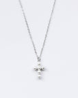 Pearl Cross Necklace Necklaces P&K Silver