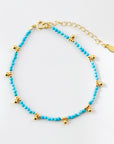 Khaya Beaded Gem Bracelet Bracelets P&K Turquoise