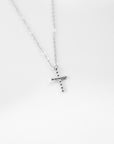 Beaded Cross Necklace Necklaces P&K Silver