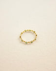 Green Bezel Beaded Ring Rings P&K