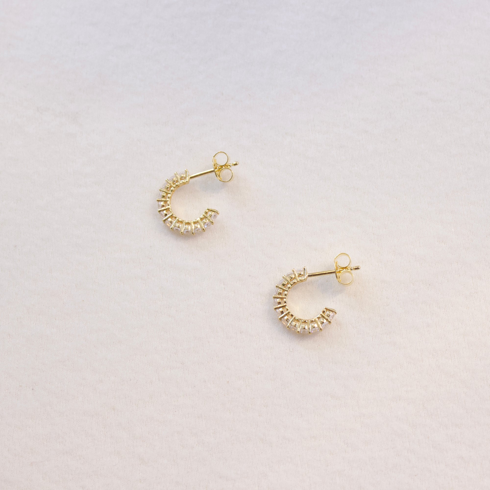 Bethany Crystalized Hoops | CZ Earrings P&K