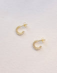Bethany Crystalized Hoops | CZ Earrings P&K