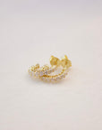 Bethany Crystalized Hoops | CZ Earrings P&K Gold