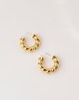 Chunky Twist Hoop Earrings Earrings P&K