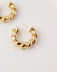Chunky Twist Hoop Earrings Earrings P&K