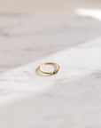 Mini Marquis Stone Ring Rings P&K Green CZ 5