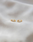 Small Bezel Hoop Earrings Earrings P&K