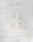 Double Bar Open Hoop Earrings Earrings P&K