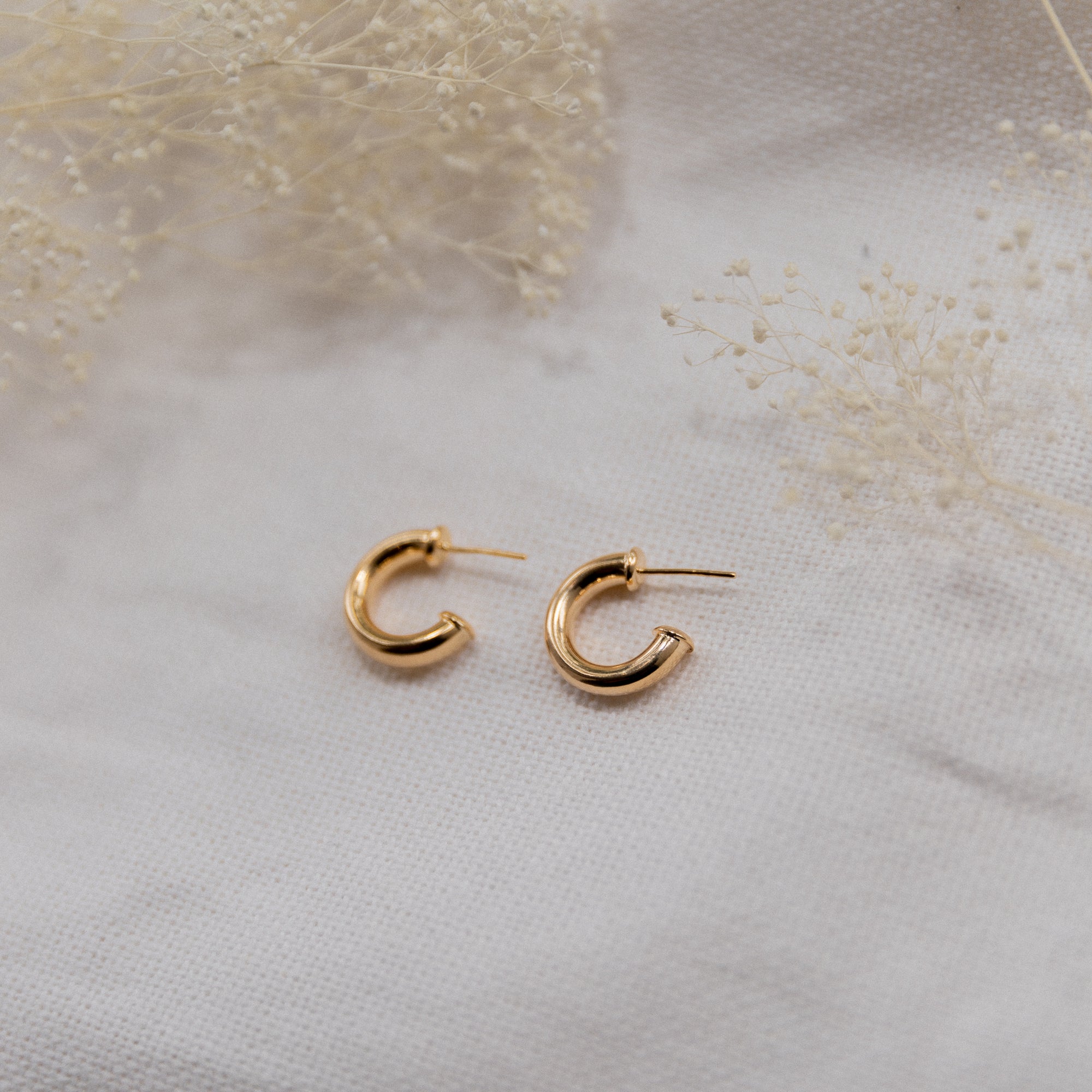 Classic Tube Hoops | X-Small Earrings P&K Yellow Gold