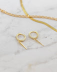Spike Huggie Earrings | CZ Earrings P&K