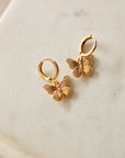 Monarch Butterfly Huggie Earrings Earrings Katie Waltman Jewelry