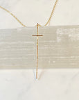 Modern Cross Necklace | Goldfill Necklaces Bonnie Boardman Jewelry