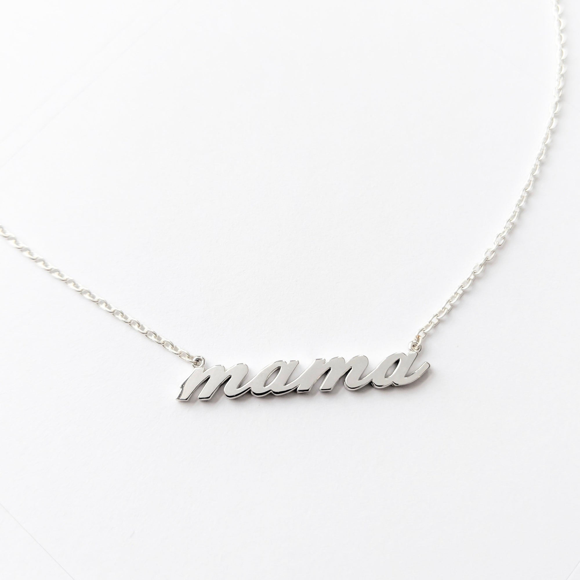 MAMA Necklace Necklaces THATCH Rhodium plated
