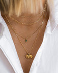 Sofia Slice Necklace | Emerald Necklaces Leah Alexandra