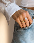 Selena Slice Ring | Moonstone Rings Leah Alexandra