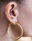 Tiny Gold Hoop Earring | 14K | Single Earrings P&K