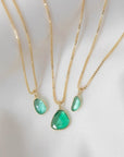 Sofia Slice Necklace | Emerald Necklaces Leah Alexandra