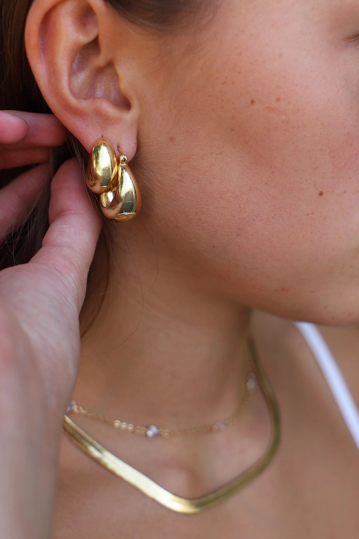 Coco Chunky Hoop Earrings Earrings Katie Waltman Jewelry   