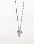 Classic Prong Cross Necklace