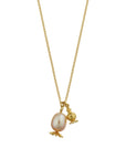 Poppy Seed Charm Necklace with Pink Pearl