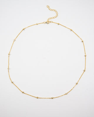 White Enamel Beaded Choker